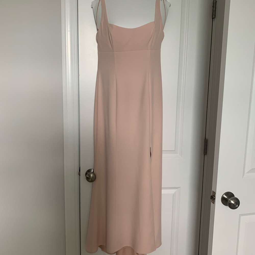 Blush pink bridesmaid dress